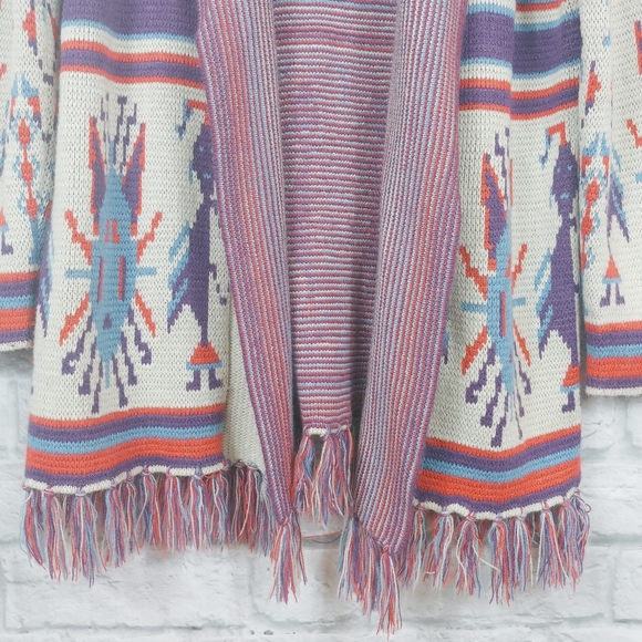 Heritage 1981 Open Front Long Boho Cardigan Large - Picture 5 of 11